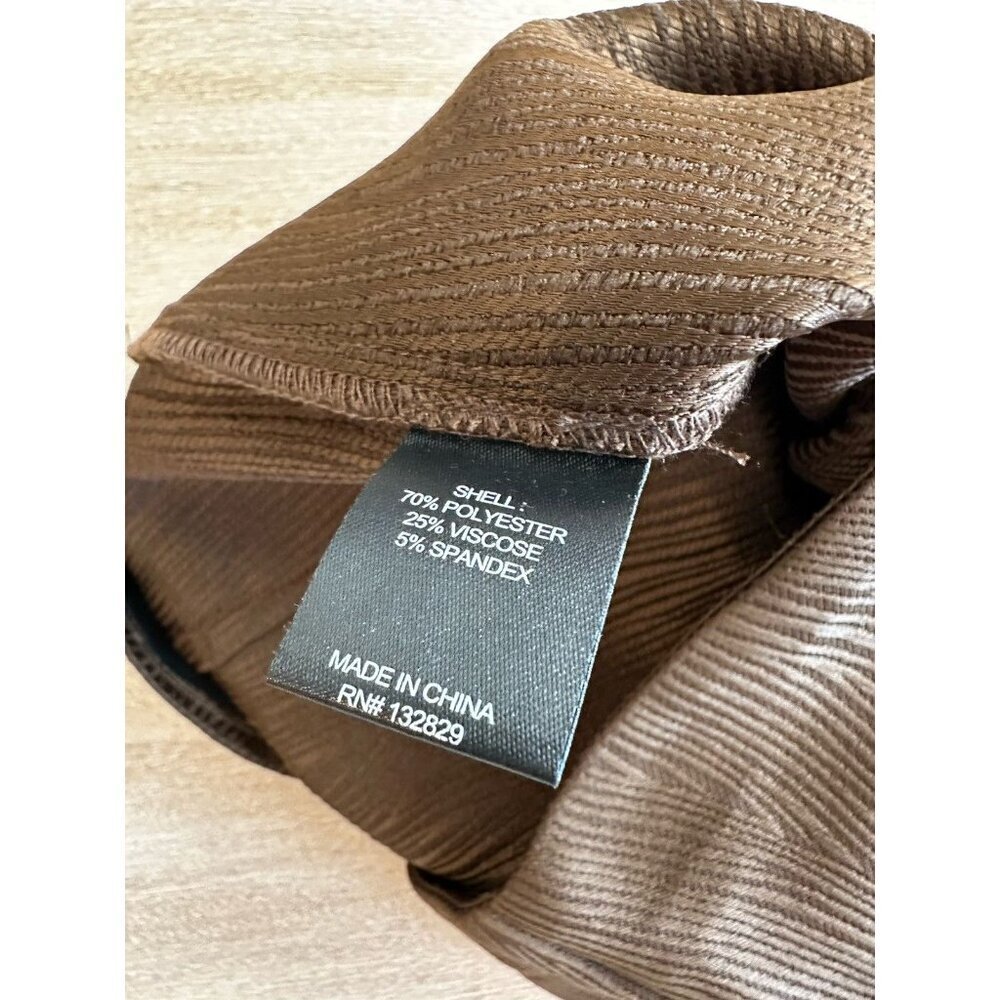 h:ours Neri Pant in Brown Flare Pull On Textured Size XXS Going Out Revolve - Picture 7 of 8